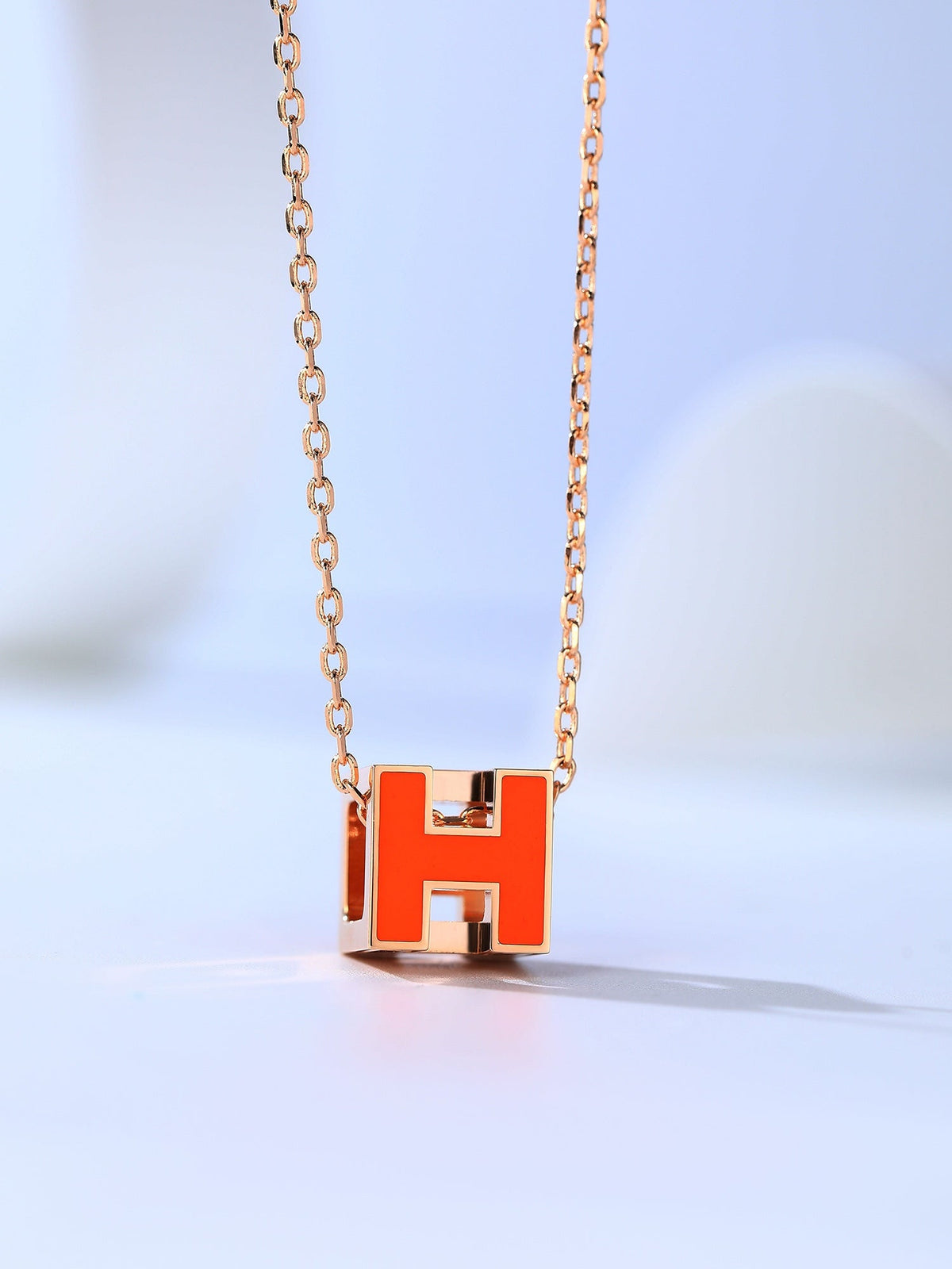 [⭐Shinejoy]H CAGE PINK GOLD NECKLACE