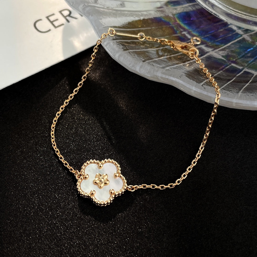 [⭐Shinejoy]LUCKY SPRING ROSE GOLD MOP BRACELET