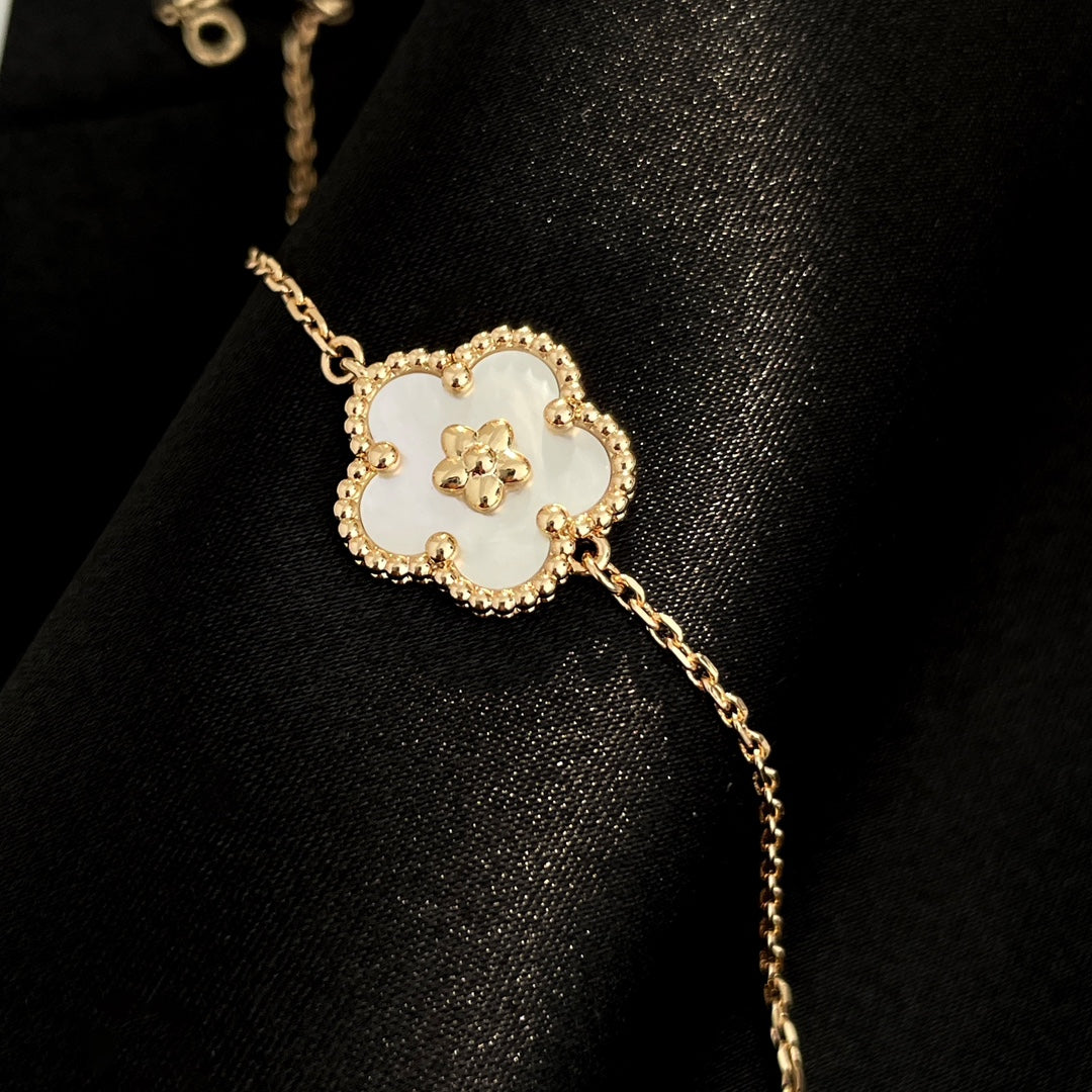 [⭐Shinejoy]LUCKY SPRING ROSE GOLD MOP BRACELET