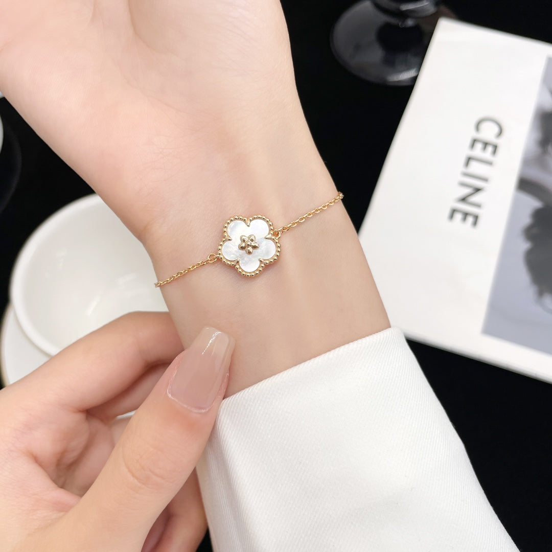 [⭐Shinejoy]LUCKY SPRING ROSE GOLD MOP BRACELET