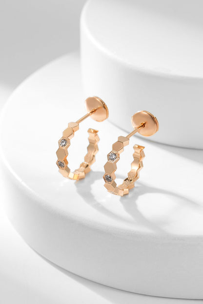 [⭐Shinejoy]BEE LOVE DIAMOND HOOP EARRINGS