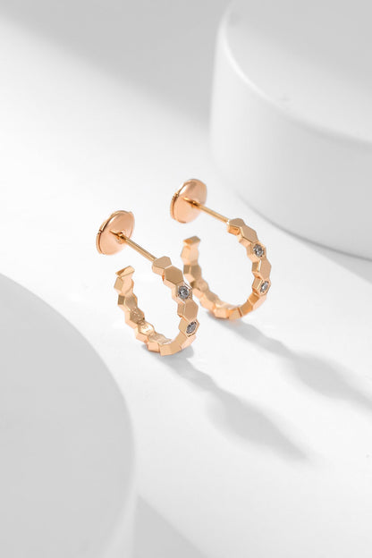 [⭐Shinejoy]BEE LOVE DIAMOND HOOP EARRINGS
