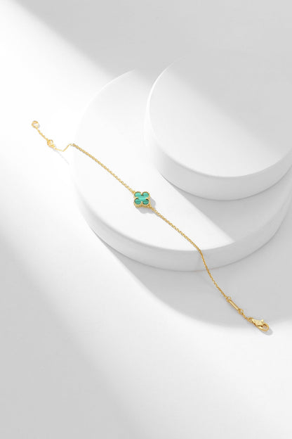 [⭐Shinejoy]CLOVER BRACELET MALACHITE 1 MOTIF