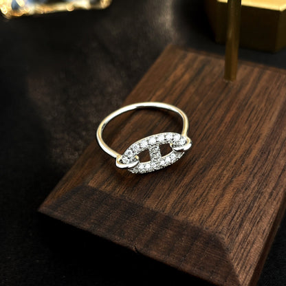 [⭐Shinejoy]RONDE SMALL SILVER DIAMOND RING