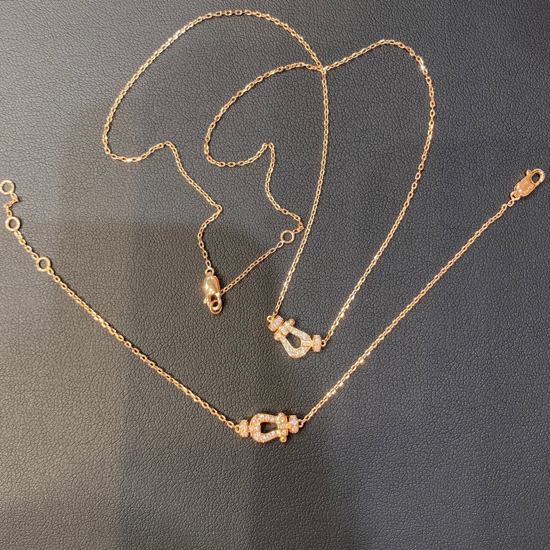 [⭐Shinejoy]FORCE 10 DIAMOND PINK GOLD NECKLACE MINI MODEL