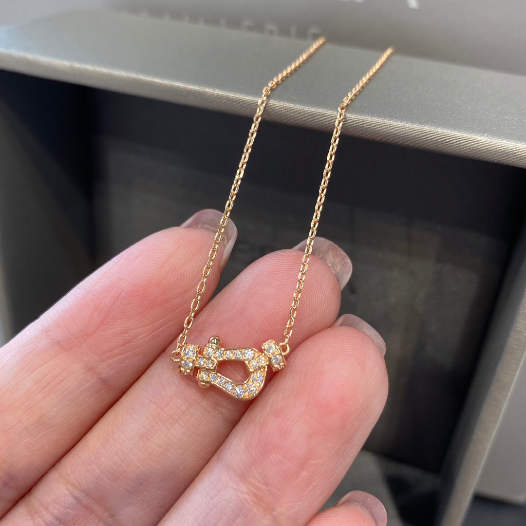 [⭐Shinejoy]FORCE 10 DIAMOND PINK GOLD NECKLACE MINI MODEL