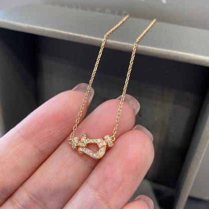 [⭐Shinejoy]FORCE 10 DIAMOND PINK GOLD NECKLACE MINI MODEL