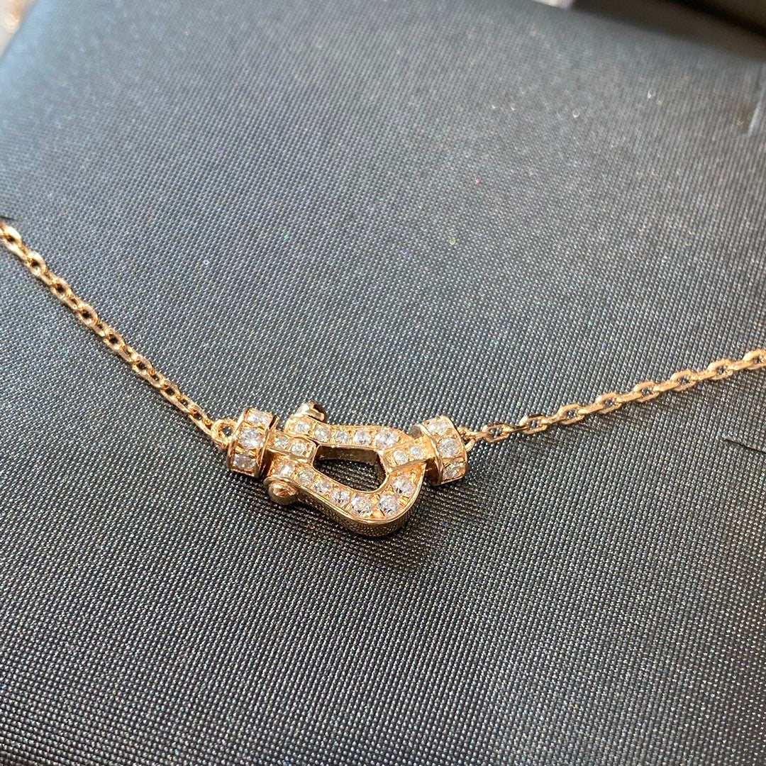 [⭐Shinejoy]FORCE 10 DIAMOND PINK GOLD NECKLACE MINI MODEL