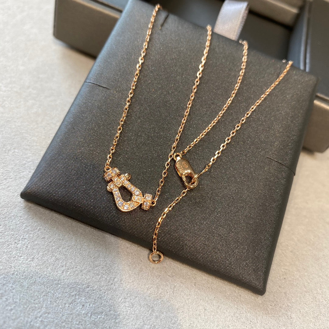 [⭐Shinejoy]FORCE 10 DIAMOND PINK GOLD NECKLACE MINI MODEL