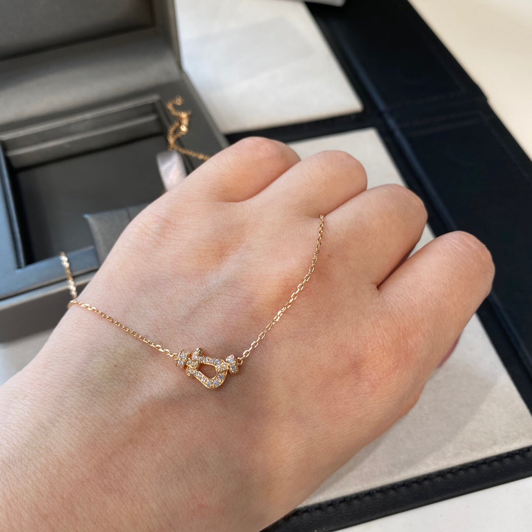 [⭐Shinejoy]FORCE 10 DIAMOND PINK GOLD NECKLACE MINI MODEL