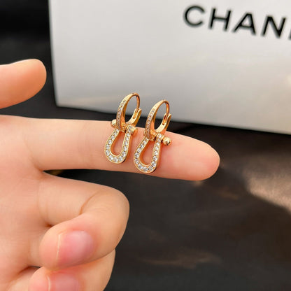 [⭐Shinejoy]FORCE 10 FULL DIAMOND DROP EARRINGS MEDIUM MODEL