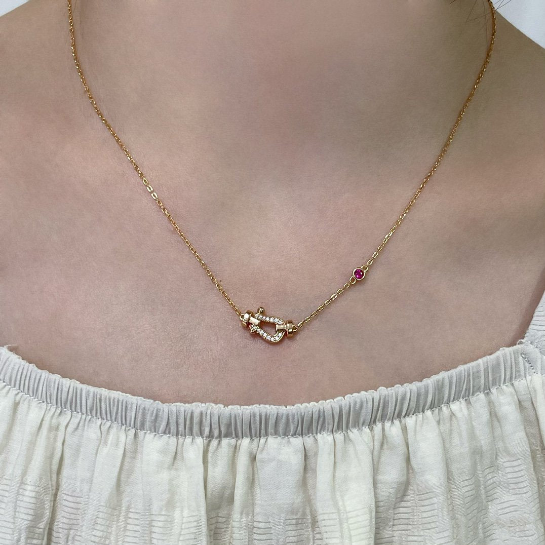 [⭐Shinejoy]FORCE 10 DIAMOND PINK GOLD NECKLACE