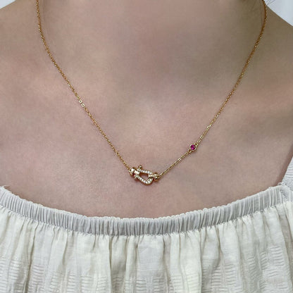 [⭐Shinejoy]FORCE 10 DIAMOND PINK GOLD NECKLACE