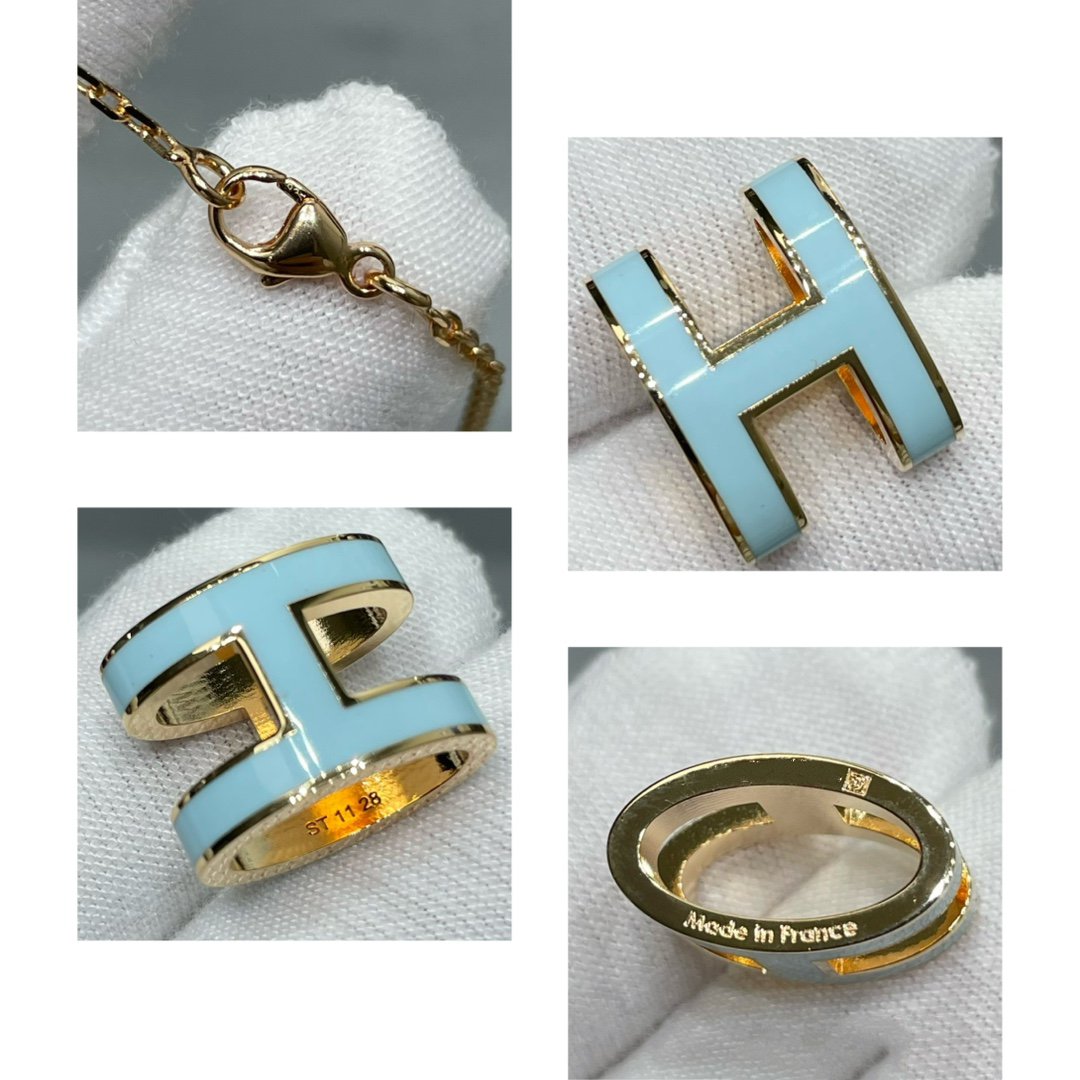 [⭐Shinejoy]POP H SKY BLUE NECKLACE