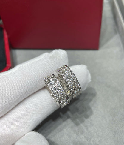 [⭐Shinejoy]LOVE 5.5MM DIAMOND PAVED EARRINGS