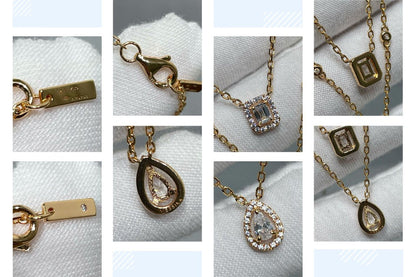 [⭐Shinejoy]MY TWIN 2 ROW DIAMOND NECKLACE