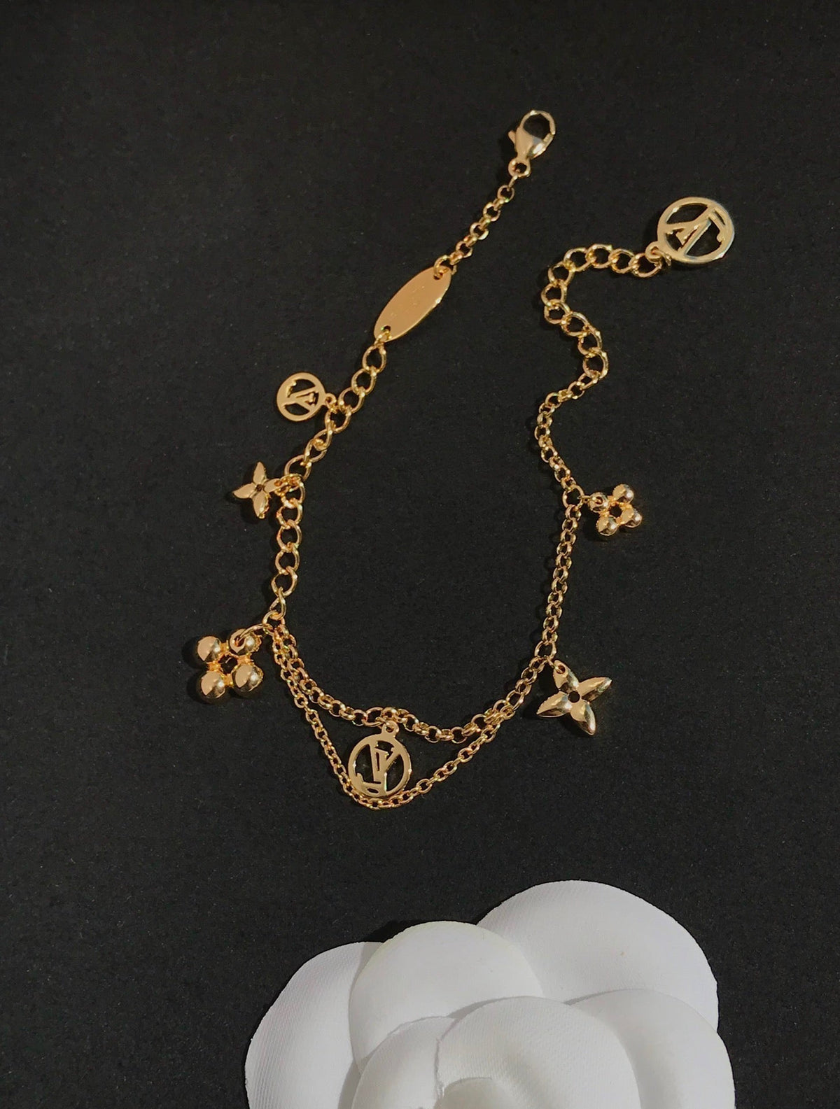 [⭐Shinejoy]BLOOMING PINK GOLD MOP BRACELET