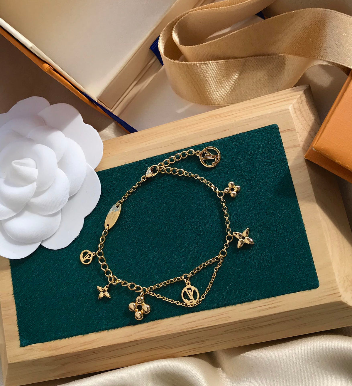 [⭐Shinejoy]BLOOMING PINK GOLD MOP BRACELET