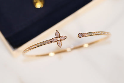 [⭐Shinejoy]IDYLLE GOLD OPEN BRACELET DIAMOND PAVED