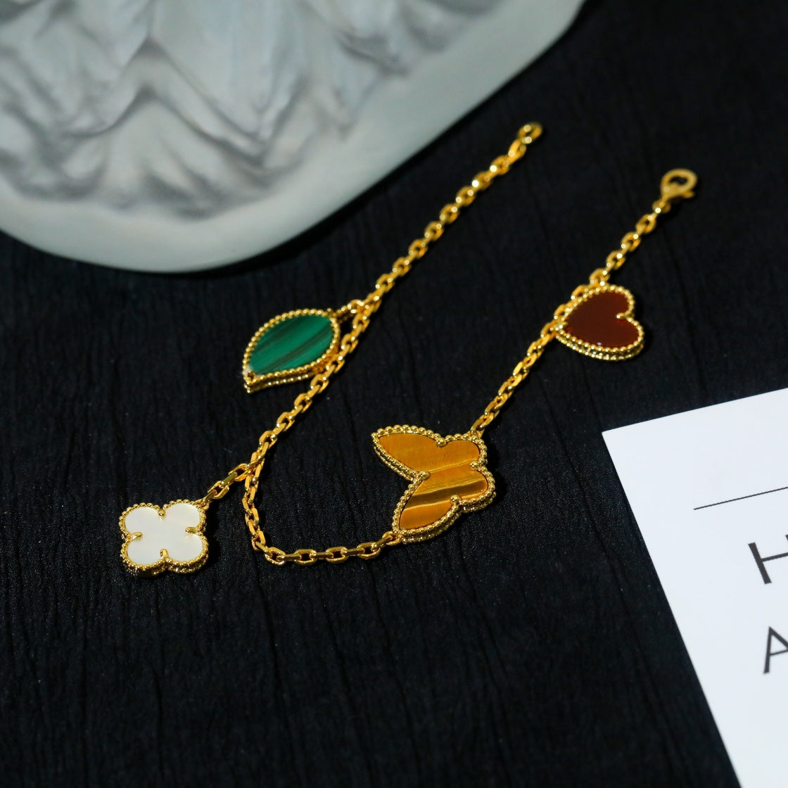 [⭐Shinejoy]LUCKY SPRING 5 MOTIF GOLD BRACELET