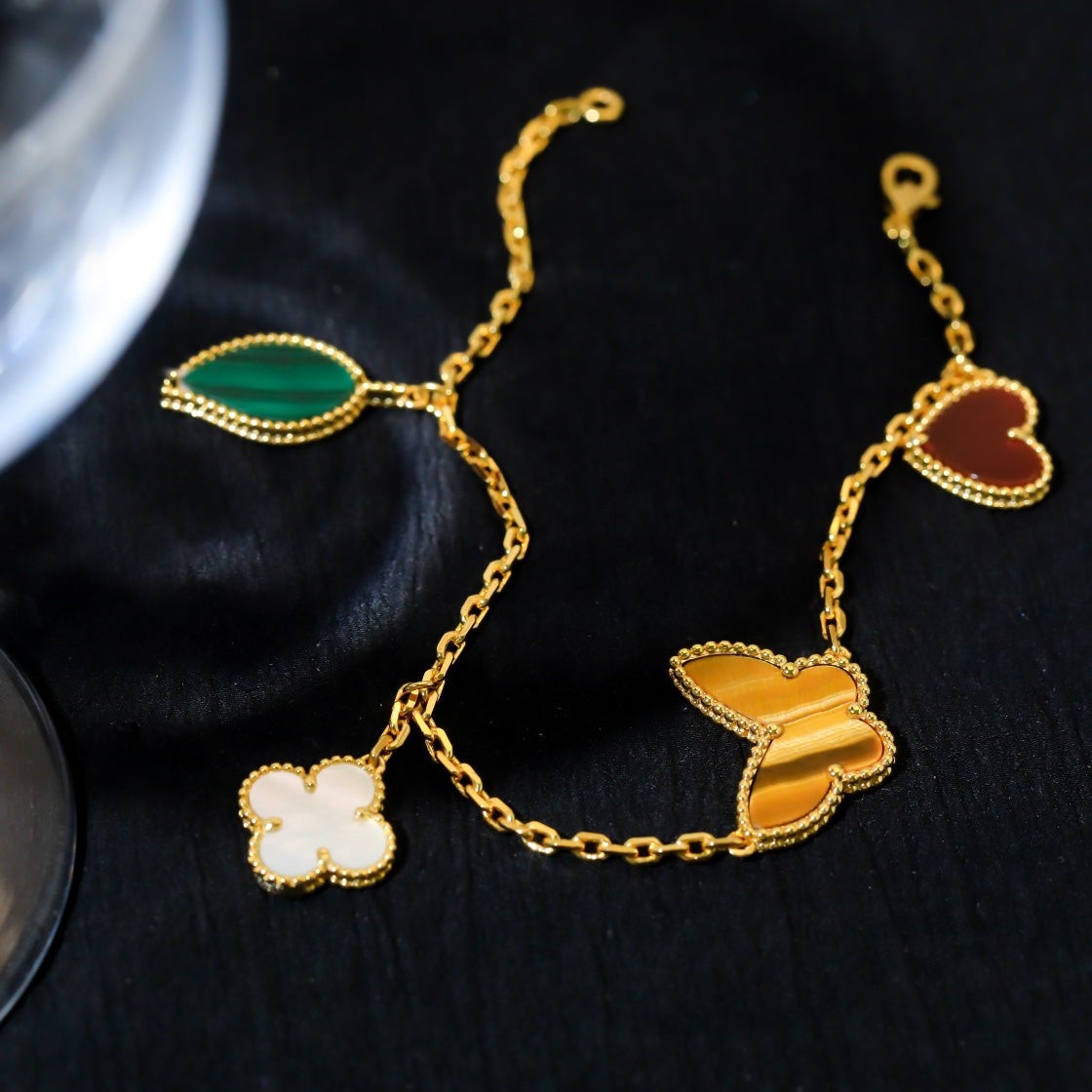 [⭐Shinejoy]LUCKY SPRING 5 MOTIF GOLD BRACELET