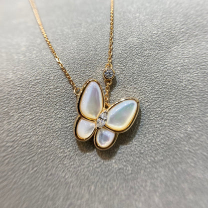 [⭐Shinejoy]BUTTERFLY MOP DIAMOND NECKLACE