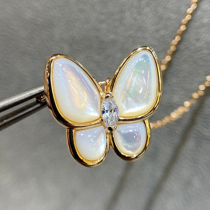 [⭐Shinejoy]BUTTERFLY MOP DIAMOND NECKLACE