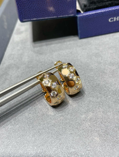 [⭐Shinejoy]BEE LOVE DIAMOND HOOP EARRINGS