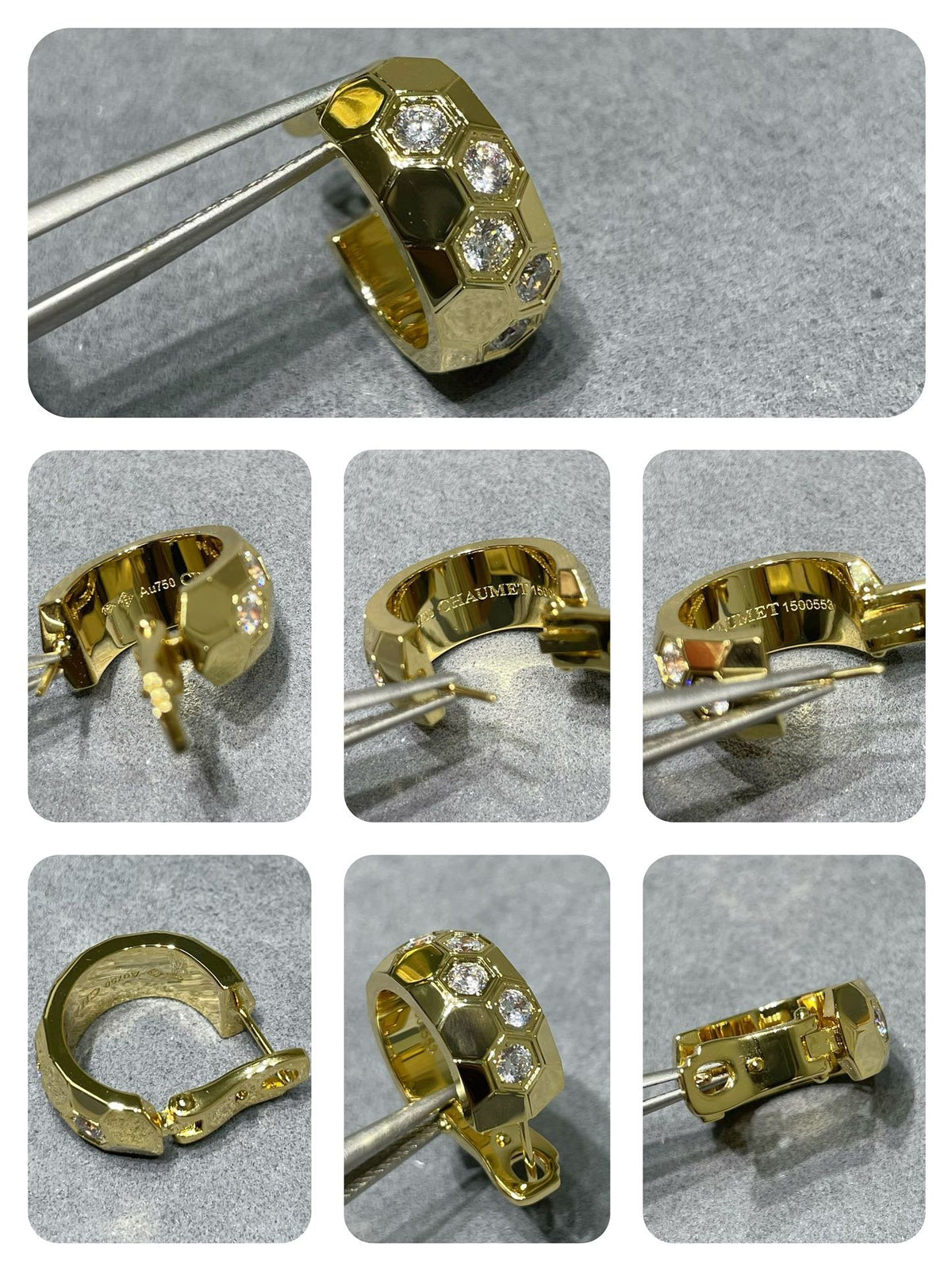 [⭐Shinejoy]BEE LOVE DIAMOND HOOP EARRINGS