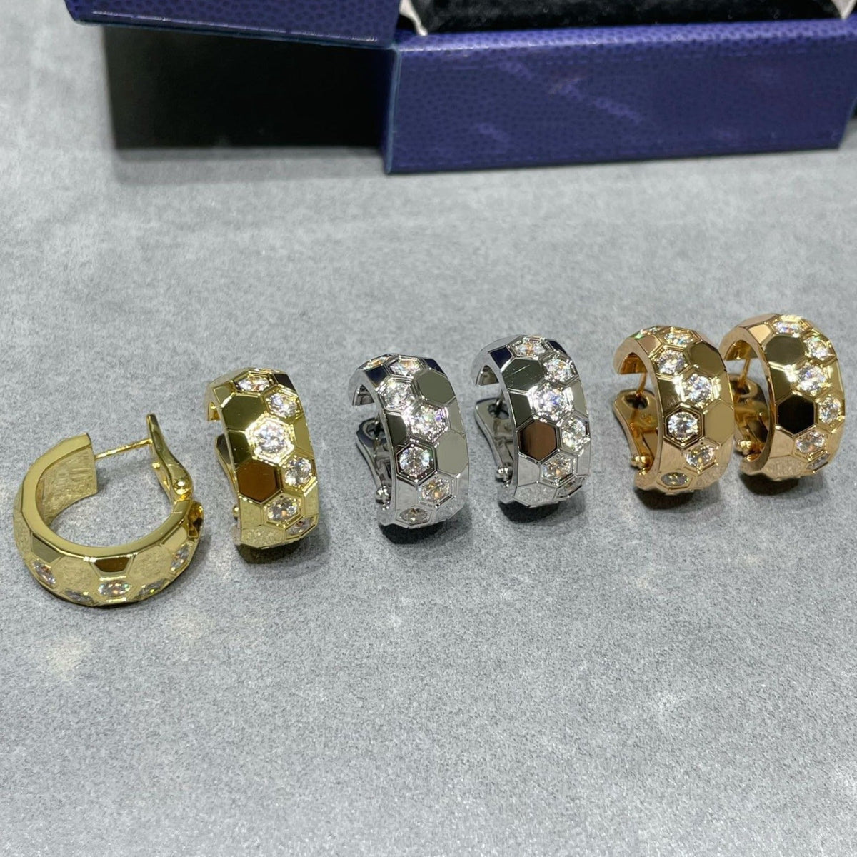 [⭐Shinejoy]BEE LOVE DIAMOND HOOP EARRINGS