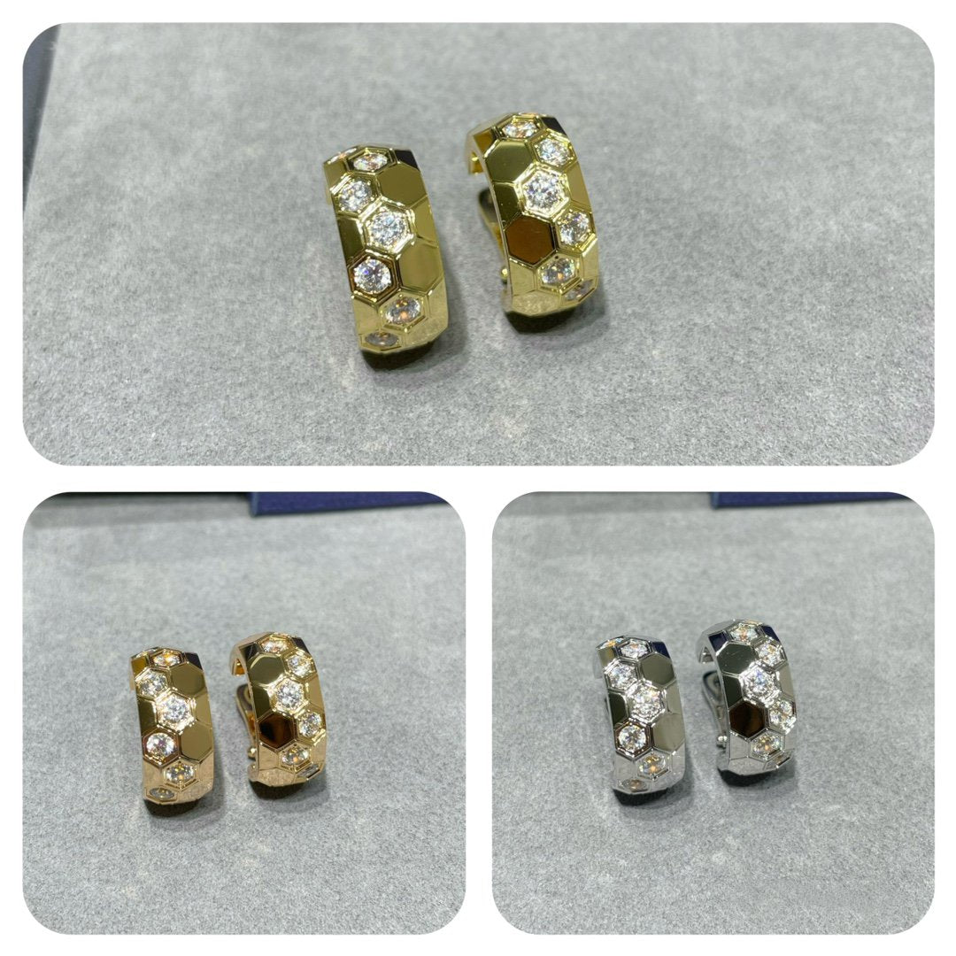 [⭐Shinejoy]BEE LOVE DIAMOND HOOP EARRINGS