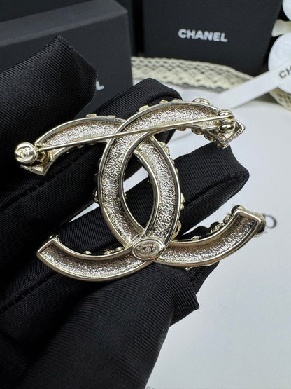 [⭐Shinejoy]26C Pink-White Enamel Ice Cream Cone Double C Brooch