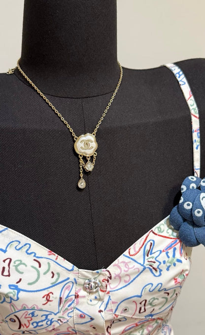 [⭐Shinejoy]Cloud Pearl Mother-of-Pearl Diamond Chain Pendant Necklace