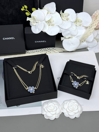 [⭐Shinejoy]VOLTE New Blue Floral Double-Layer Bracelet