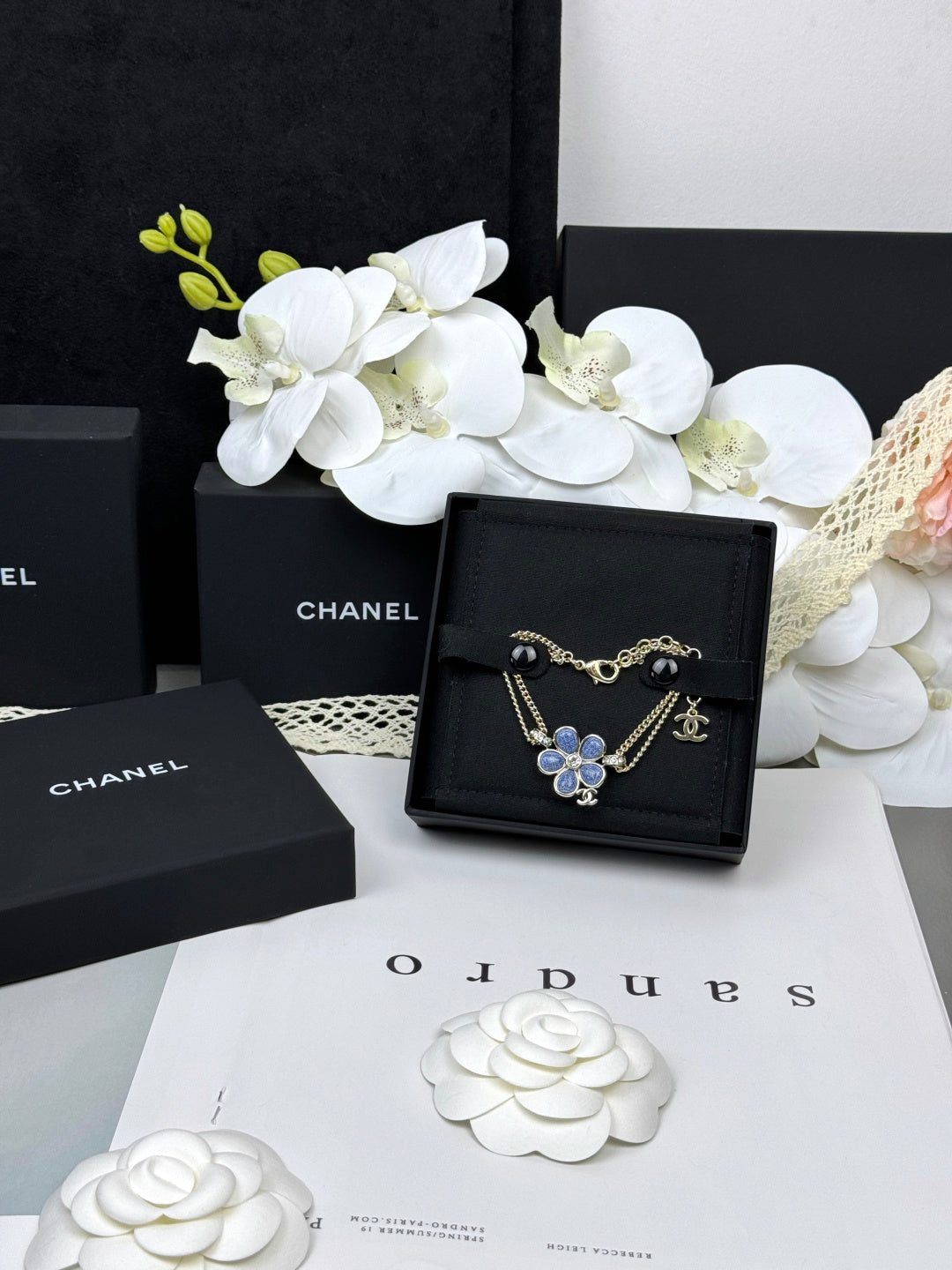 [⭐Shinejoy]VOLTE New Blue Floral Double-Layer Bracelet