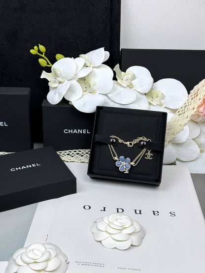 [⭐Shinejoy]VOLTE New Blue Floral Double-Layer Bracelet