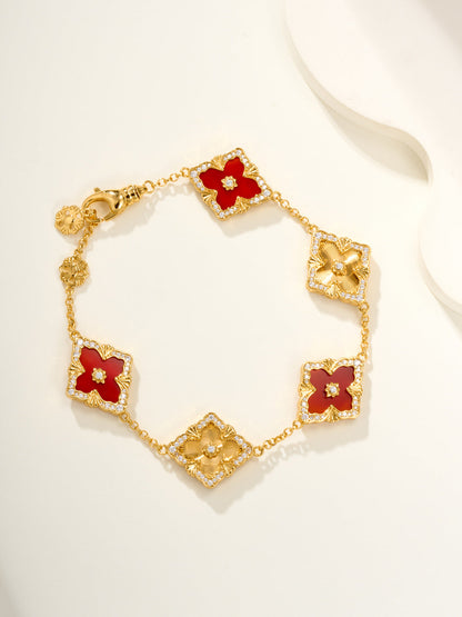 [⭐Shinejoy]B.C.L ENAMELED Five-Flower Bracelet（Various Colors) BIG SIZE