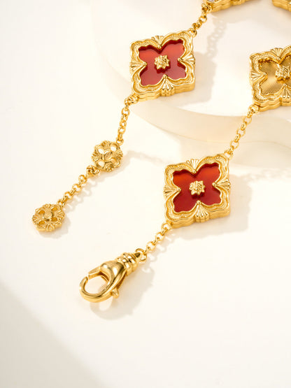 [⭐Shinejoy]B.C.L ENAMELED Five-Flower Bracelet（Various Colors) BIG SIZE