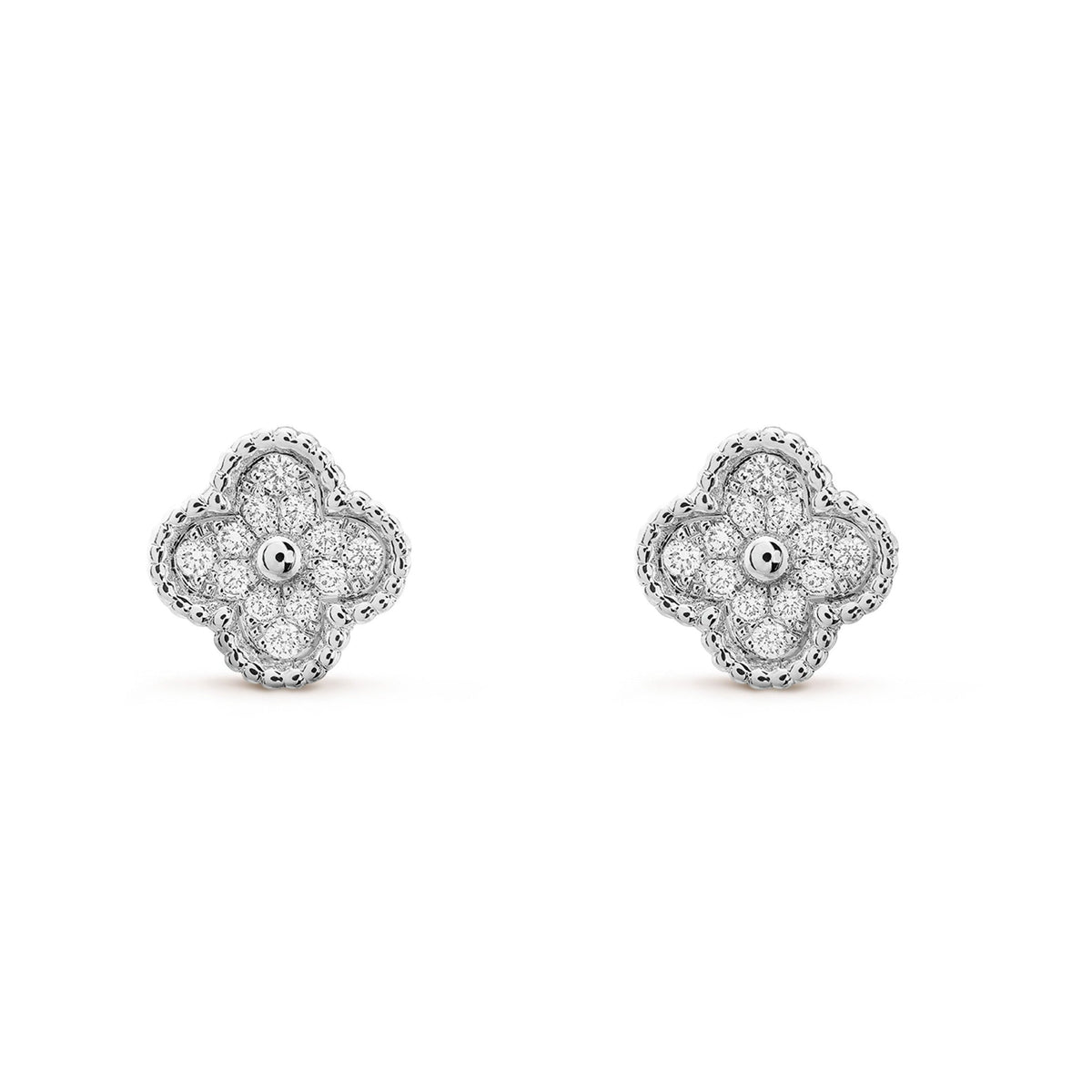 [⭐Shinejoy]CLOVER MINI DIAMOND STUD EARRINGS