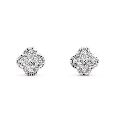 [⭐Shinejoy]CLOVER MINI DIAMOND STUD EARRINGS