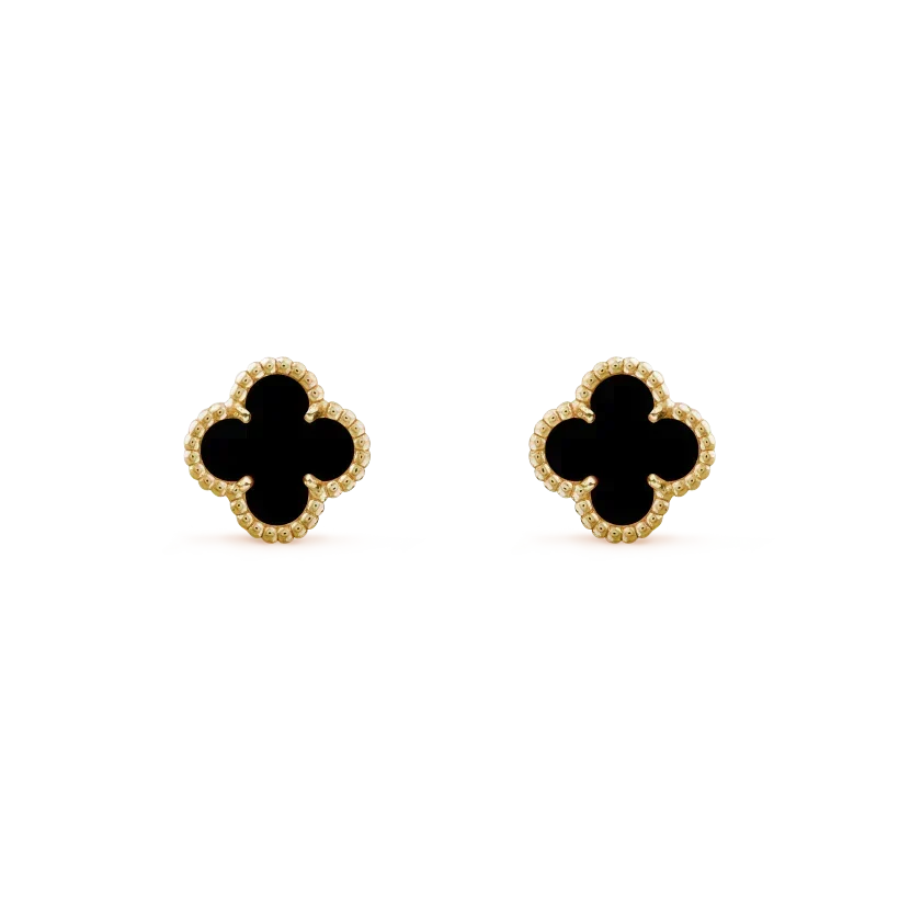 [⭐Shinejoy]CLOVER MINI 9.5MM BLACK MOP EARRINGS