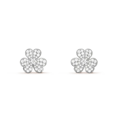 [⭐Shinejoy]CLOVER COMOS DIAMOND EARRINGS SILVER