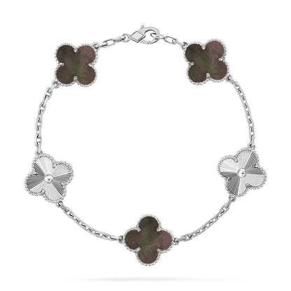 [⭐Shinejoy] CLOVER 5 MOTIF GRAY MOP BRACELET COLLECTION