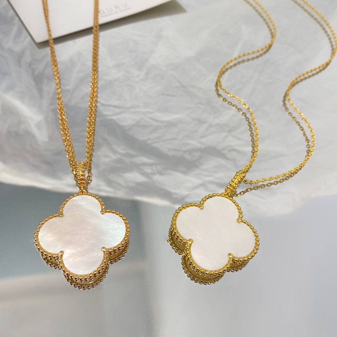 [⭐Shinejoy]CLOVER 25MM MOP LARGE PENDANT NECKLACE