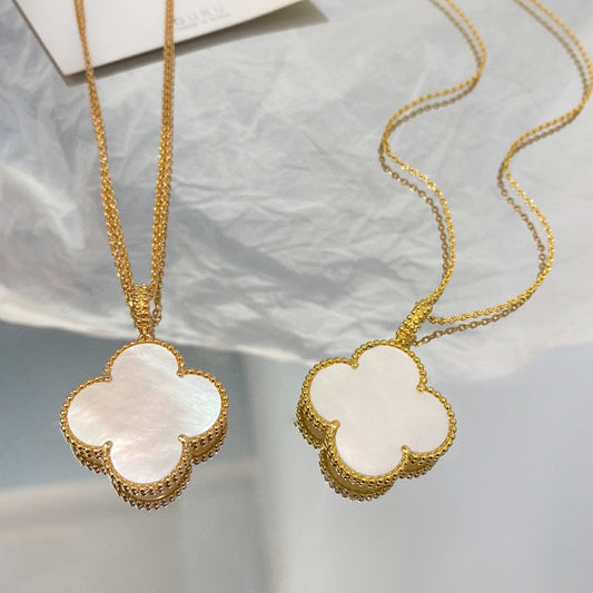 [⭐Shinejoy]CLOVER 25MM MOP LARGE PENDANT NECKLACE