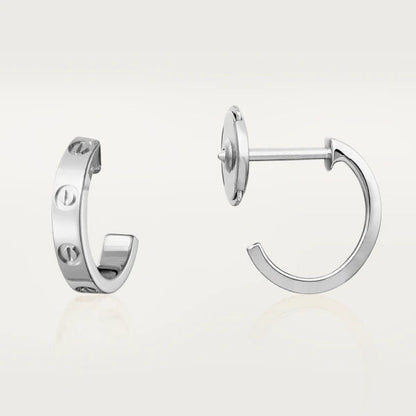 [⭐Shinejoy]LOVE EARRINGS 2.65MM SILVER
