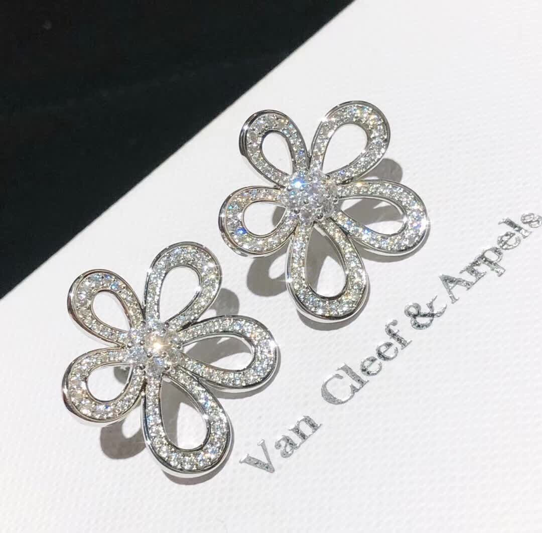 [⭐Shinejoy]FLOWERLACE EARRINGS FULL DIAMONDS