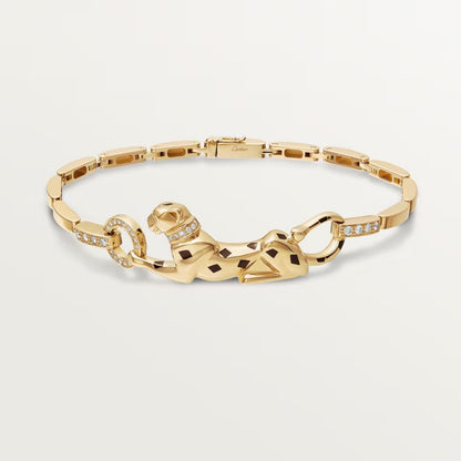 [⭐Shinejoy]PANTHERE HALF DIAMOND ON CHAIN BRACELET