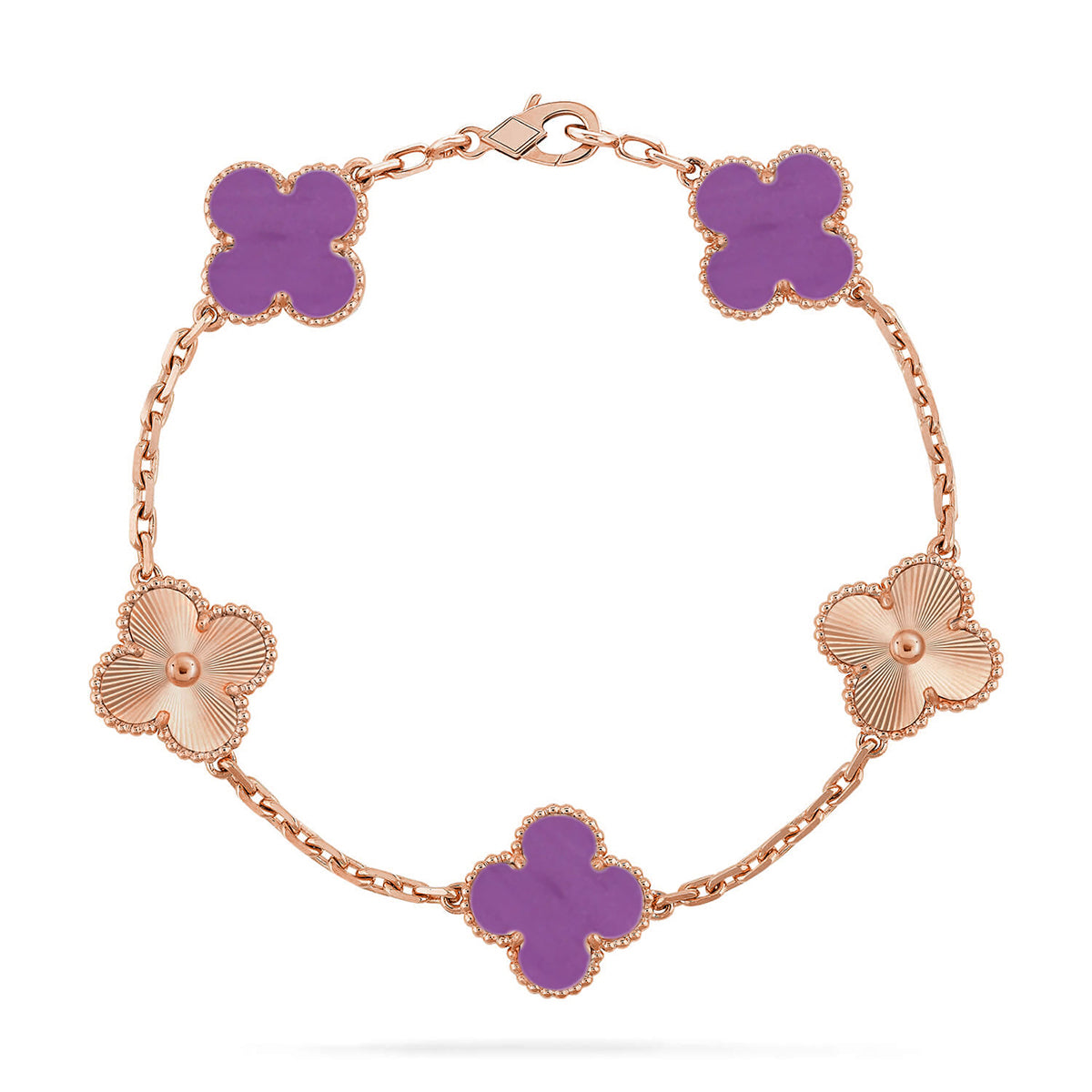 [⭐Shinejoy] CLOVER 5 MOTIF VIOLET BRACELET COLLECTION
