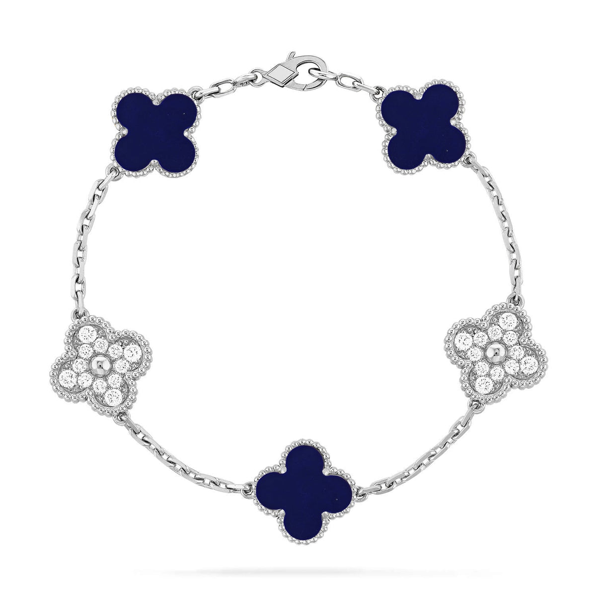 [⭐Shinejoy]CLOVER 5 MOTIF LAPIS LAZULI BRACELET COLLECTION
